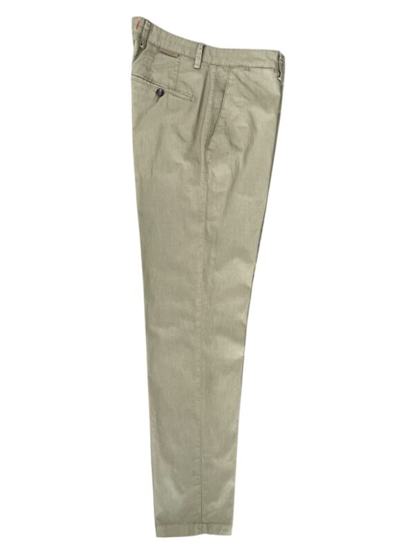 PANTALONE REGULAR FIT IN POPELINE TECNO COLOR VERDE OLIVA