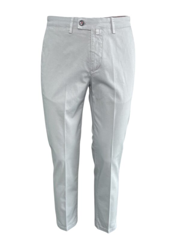 PANTALONE REGULAR FIT MISTO LINO COLOR BIANCO