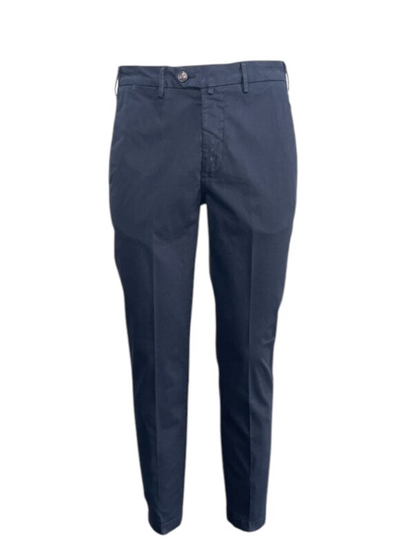 PANTALONE SLIM FIT IN GABARDINE COLOR BLU