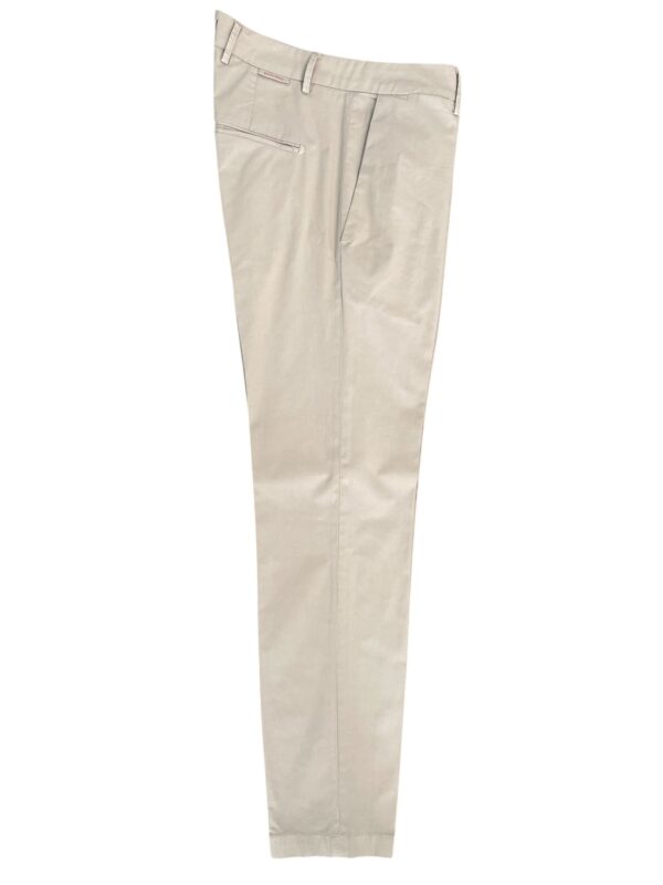 PANTALONE SLIM FIT IN POPELINE COLOR FANGO