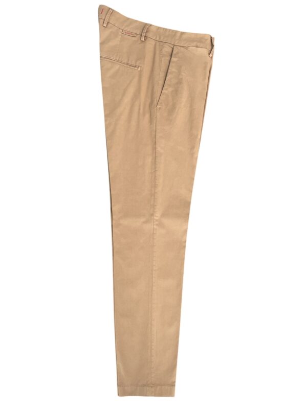 PANTALONE SLIM FIT IN POPELINE COLOR TORTORA