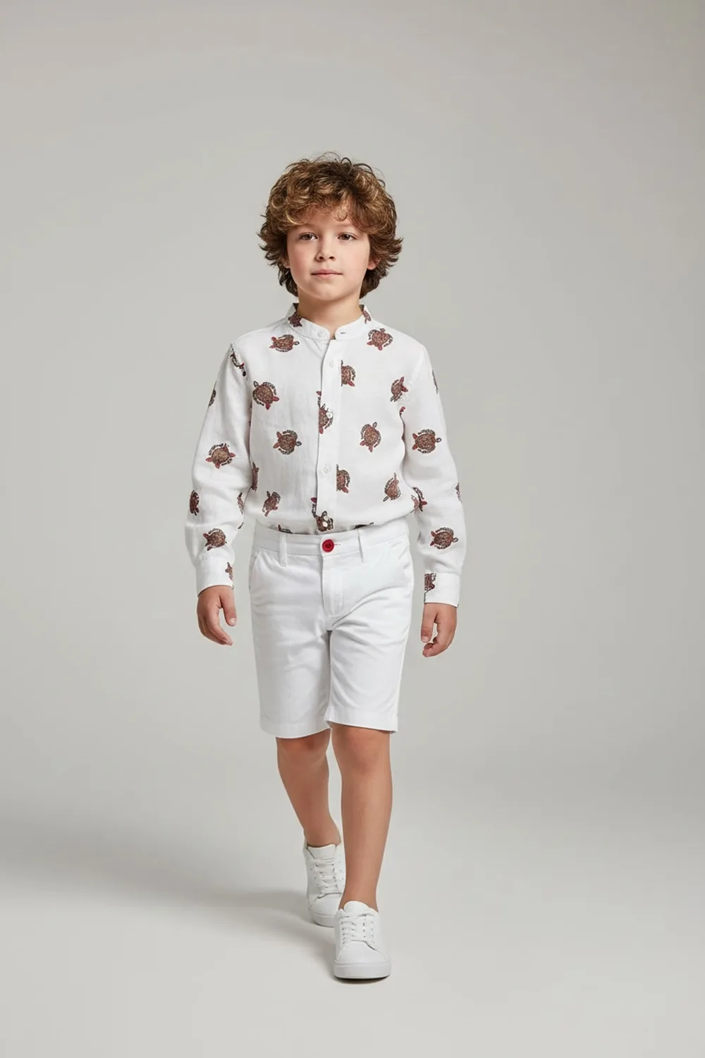 BERMUDA CHINO KIDS IN COTONE COLOR BIANCO