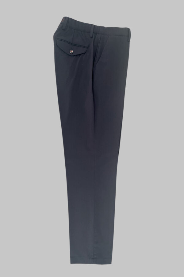 PANTALONE CON COULISSE IN FRESCO LANA COLOR BLU SCURO
