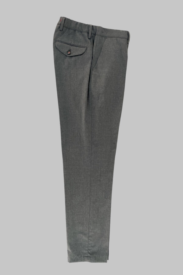 PANTALONE CON ELASTICO IN FRESCO LANA COLOR GRIGIO MEDIO