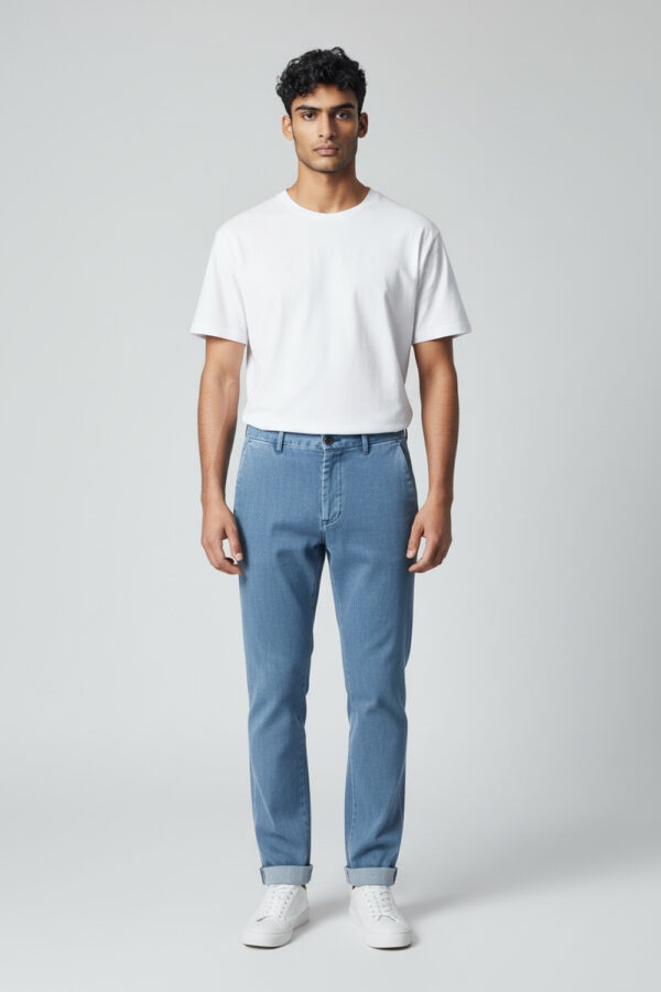 DENIM TASCA AMERICA CON TAGLIO DRITTO LIGHT WASH