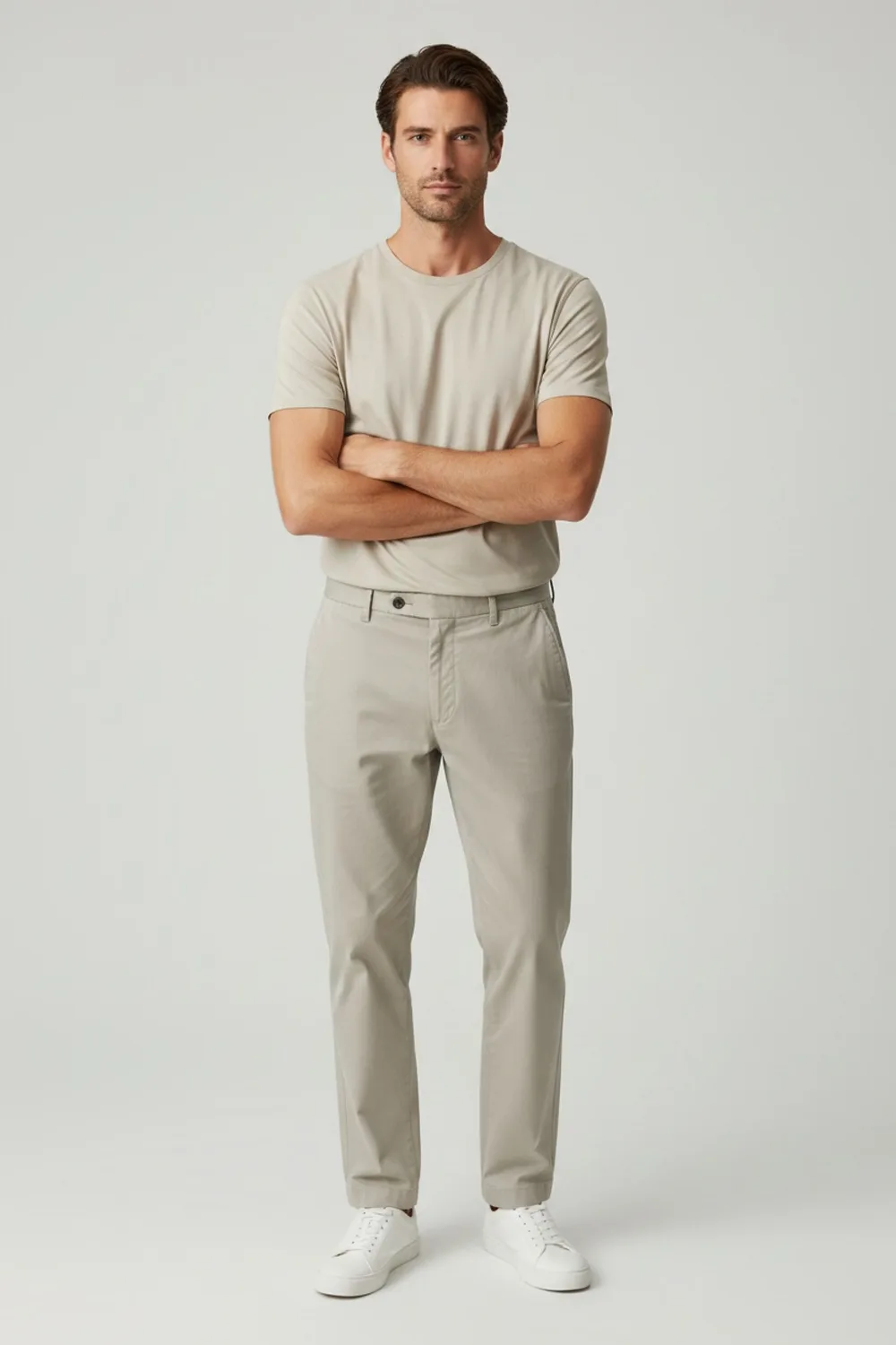 T-SHIRT COMFORT FIT IN COTONE COLOR BEIGE