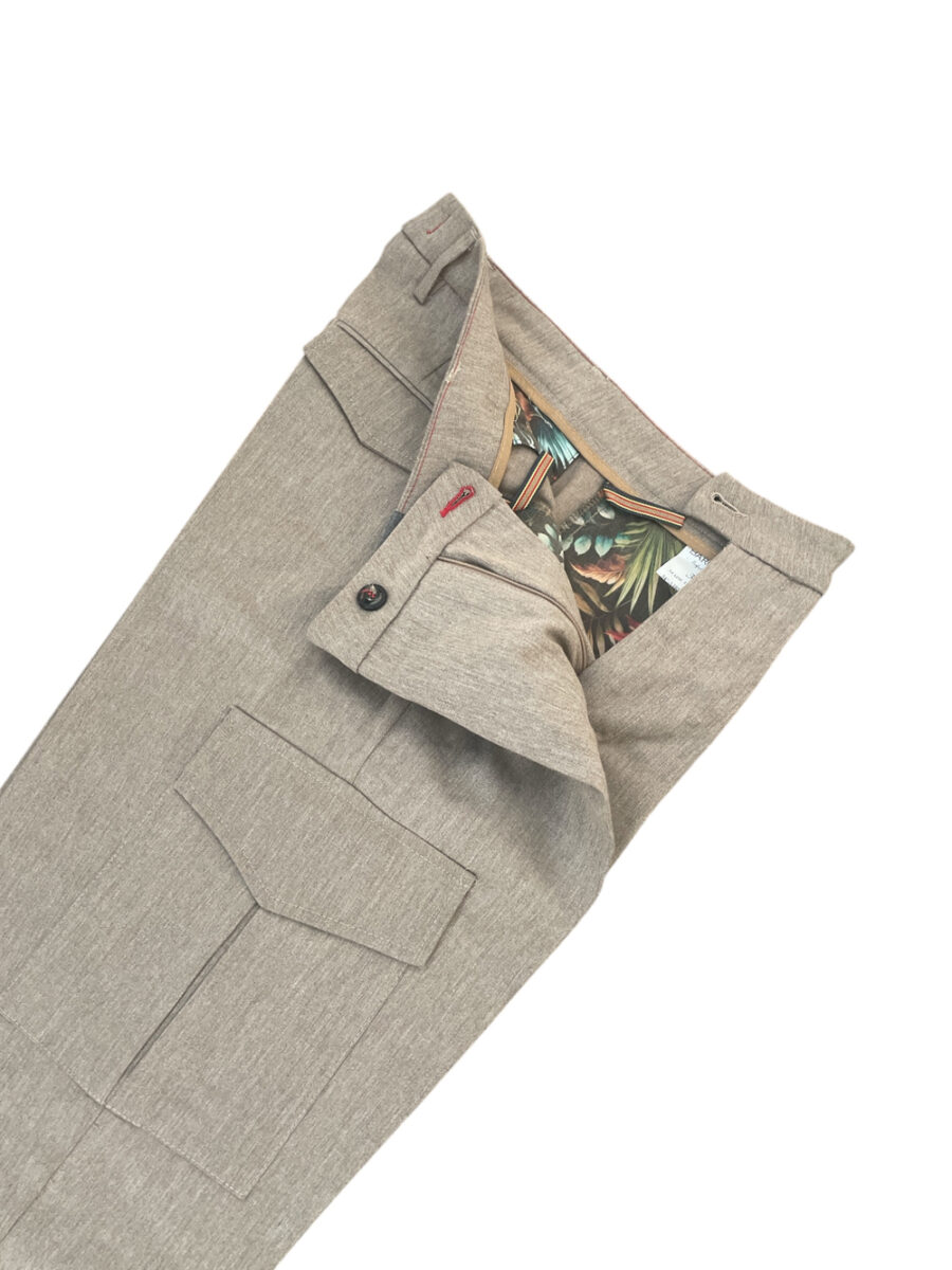 PANTALONE TASCA AMERICA COLOR BEIGE - immagine 3