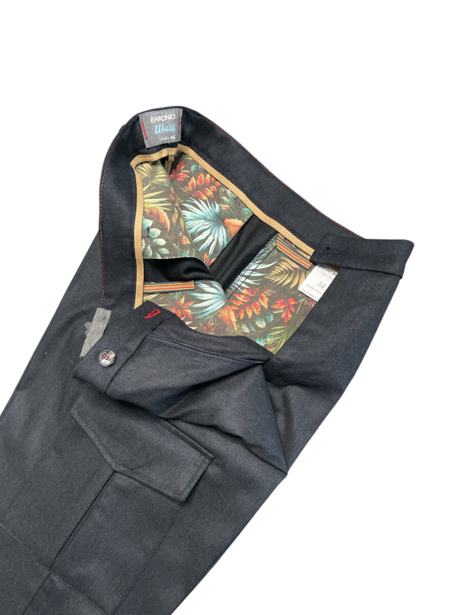 PANTALONE TASCA AMERICA COLOR BLU SCURO - immagine 3