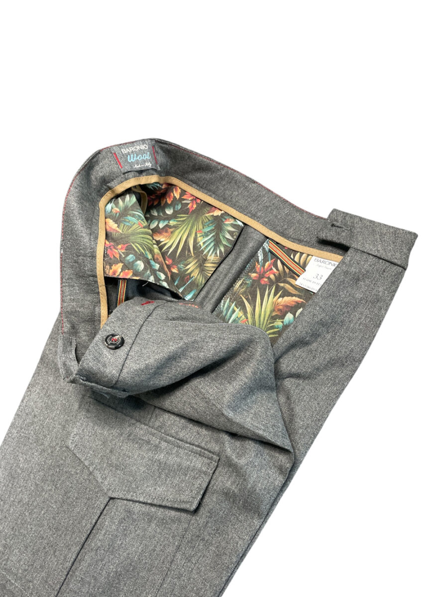 PANTALONE TASCA AMERICA COLOR GRIGIO MEDIO - immagine 3