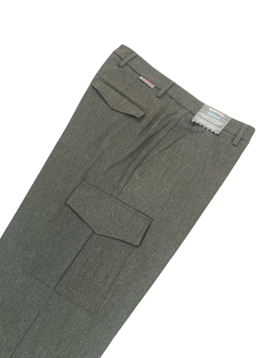 PANTALONE TASCA AMERICA COLOR VERDE MILITARE - immagine 2