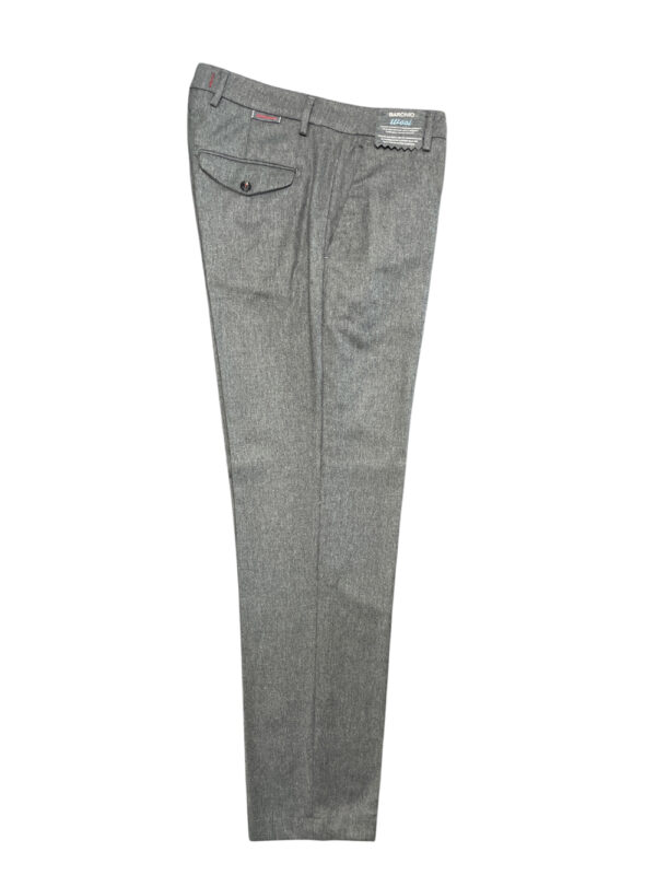 PANTALONE TASCA AMERICA CON TAGLIO DRITTO IN LANA COLOR GRIGIO MEDIO