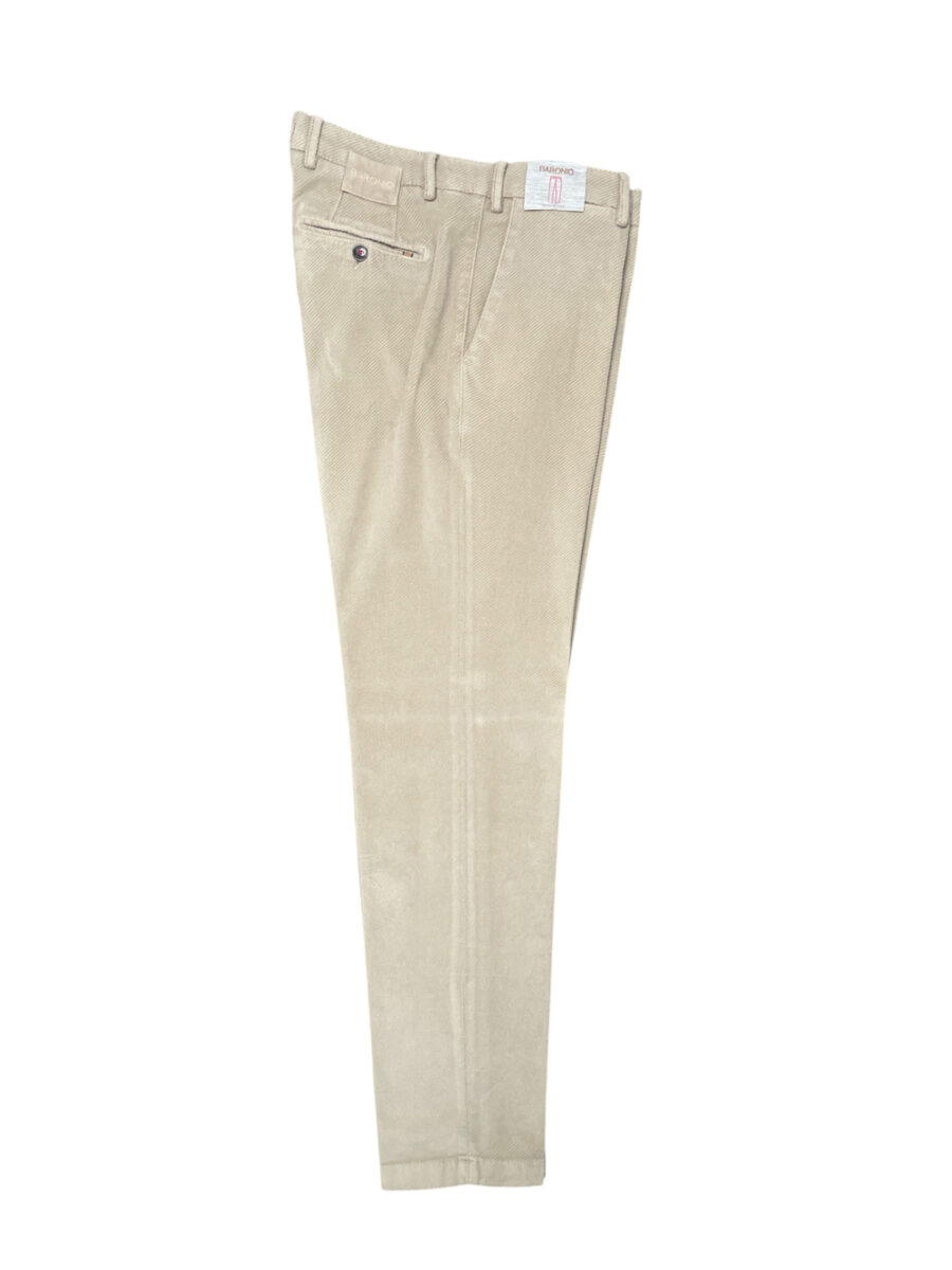 PANTALONE CHINO IN VELLUTO DIAGONALE COLOR BEIGE