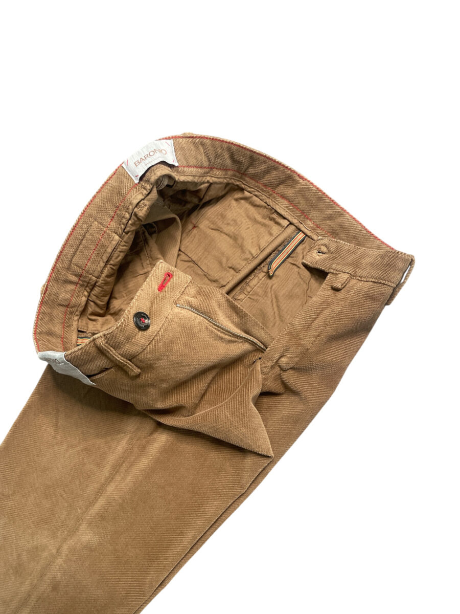 PANTALONE CHINO IN VELLUTO DIAGONALE COLOR BISCOTTO - immagine 3