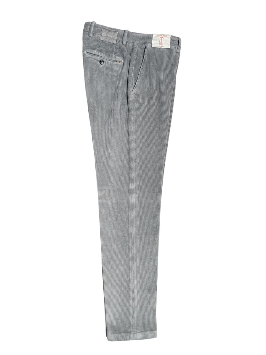 PANTALONE CHINO IN VELLUTO RIGATO COLOR MARRONE
