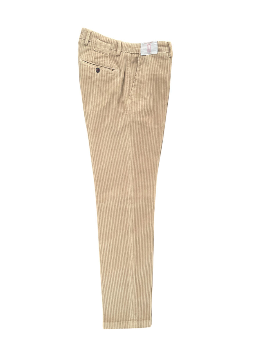 PANTALONE CHINO IN VELLUTO ROCCIATORE COLOR FANGO