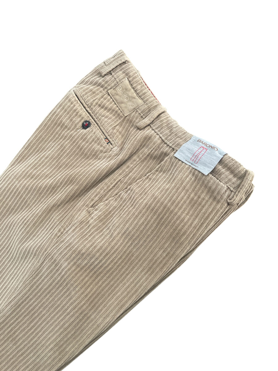 PANTALONE CHINO IN VELLUTO ROCCIATORE COLOR FANGO - immagine 2