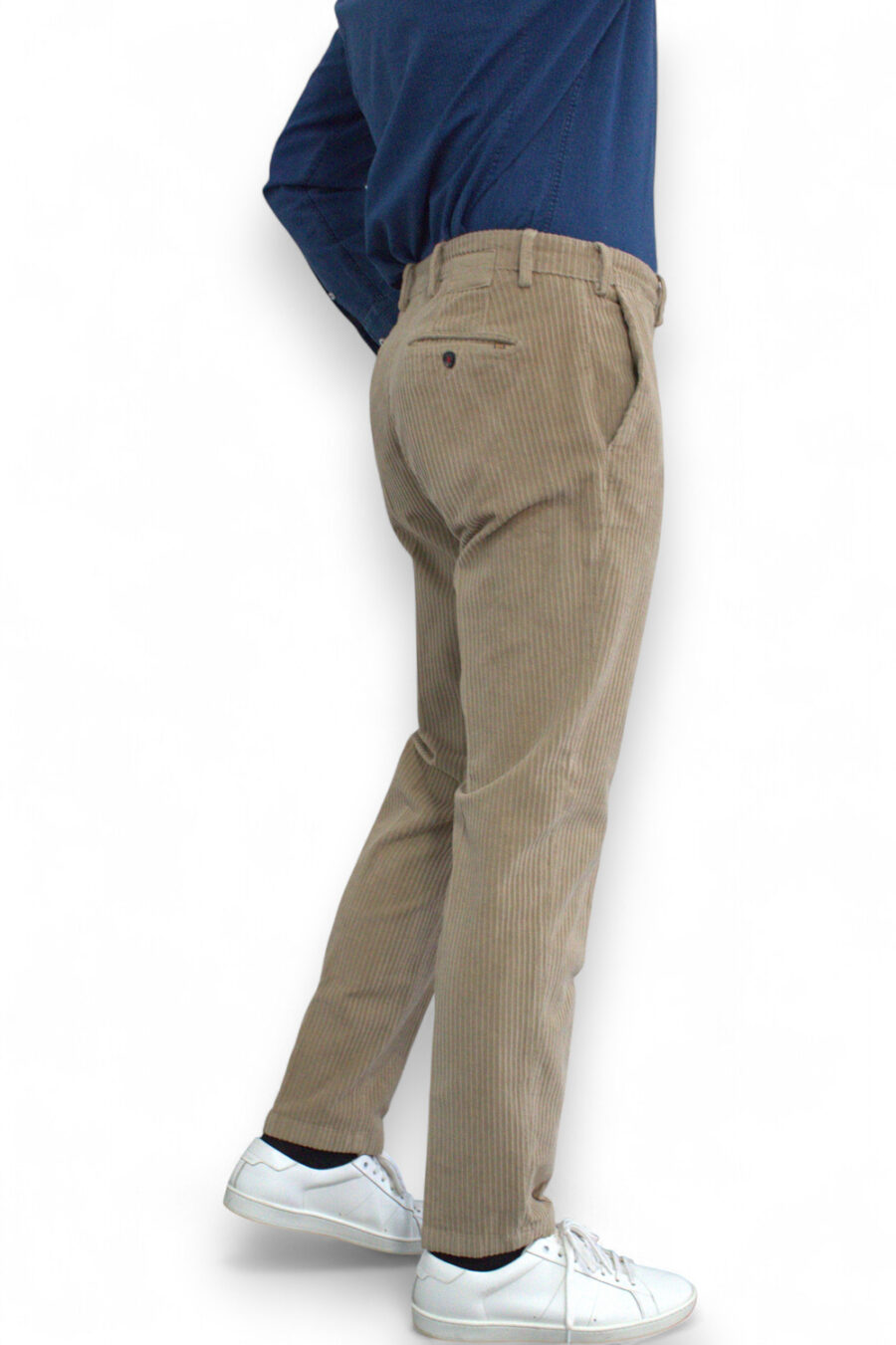 PANTALONE CHINO IN VELLUTO ROCCIATORE COLOR FANGO - immagine 5