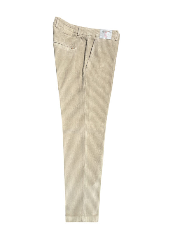 PANTALONE SLIM FIT IN VELLUTO ROCCIATORE COLOR BEIGE