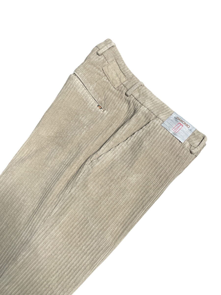 PANTALONE SLIM FIT IN VELLUTO ROCCIATORE COLOR BEIGE - immagine 2