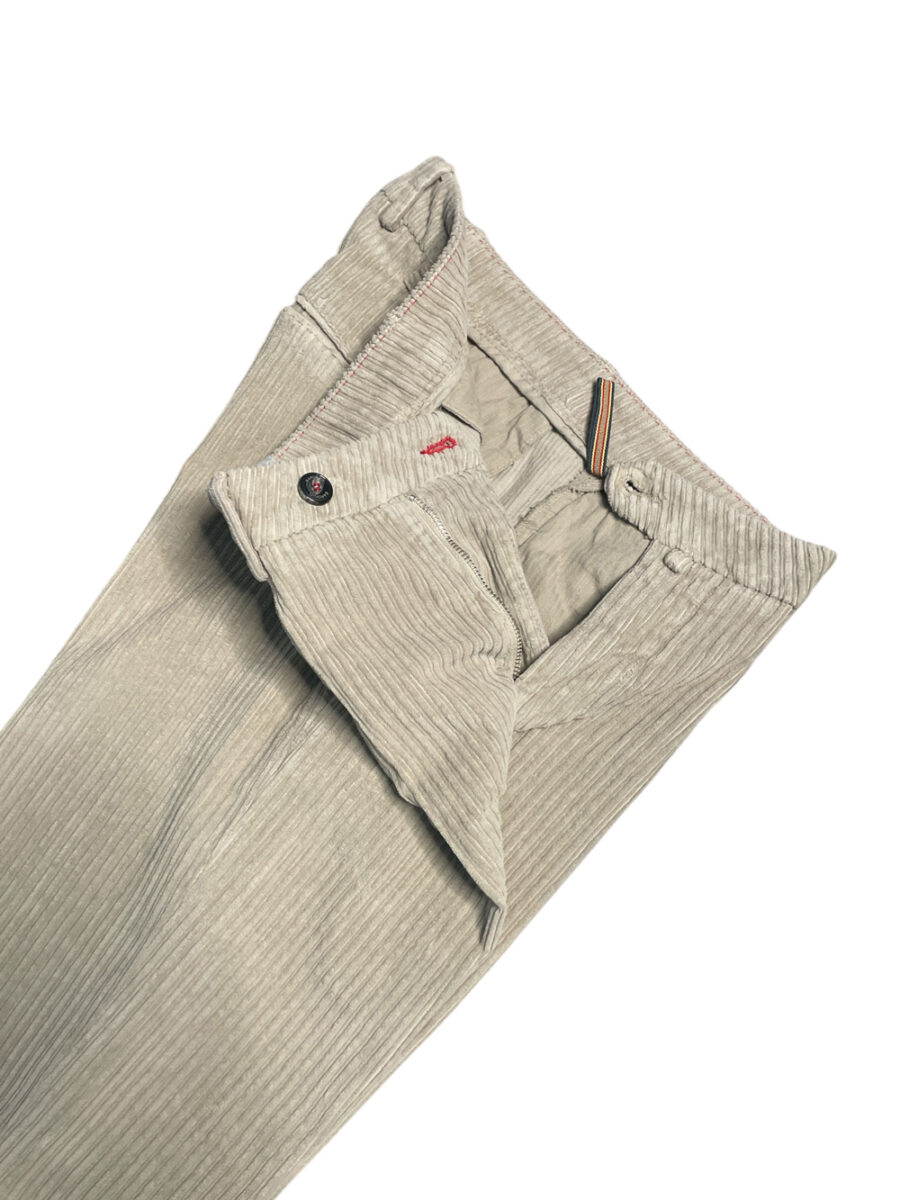 PANTALONE SLIM FIT IN VELLUTO ROCCIATORE COLOR BEIGE - immagine 3