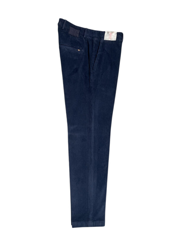 PANTALONE SLIM FIT IN VELLUTO ROCCIATORE COLOR BLU SCURO