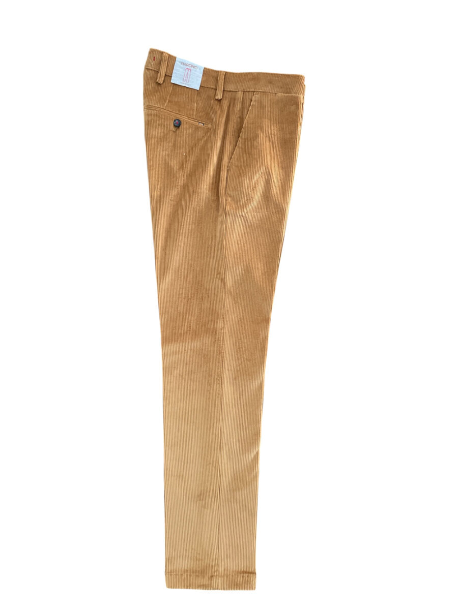 PANTALONE CHINO IN VELLUTO 500 RIGHE COLOR BISCOTTO