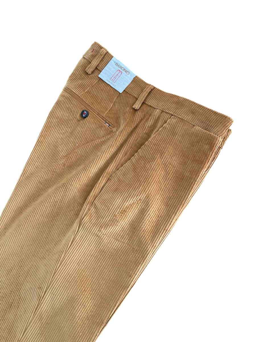 PANTALONE CHINO IN VELLUTO 500 RIGHE COLOR BISCOTTO - immagine 2