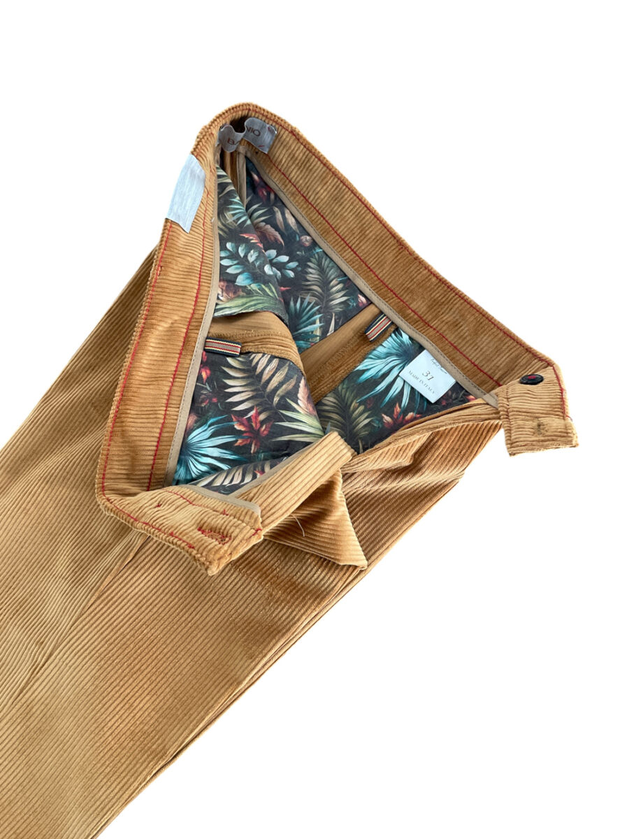 PANTALONE CHINO IN VELLUTO 500 RIGHE COLOR BISCOTTO - immagine 3