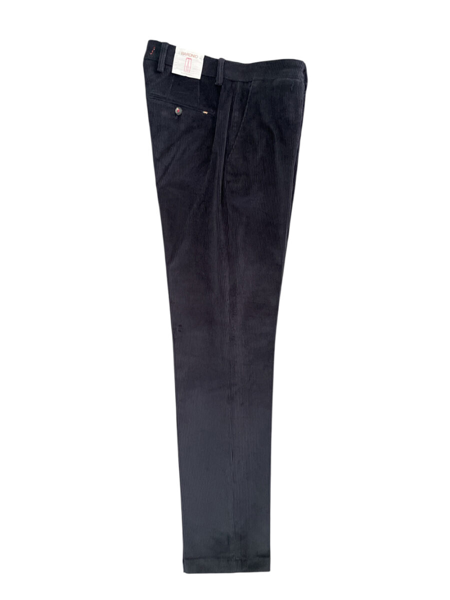 PANTALONE CHINO IN VELLUTO 500 RIGHE COLOR BLU SCURO