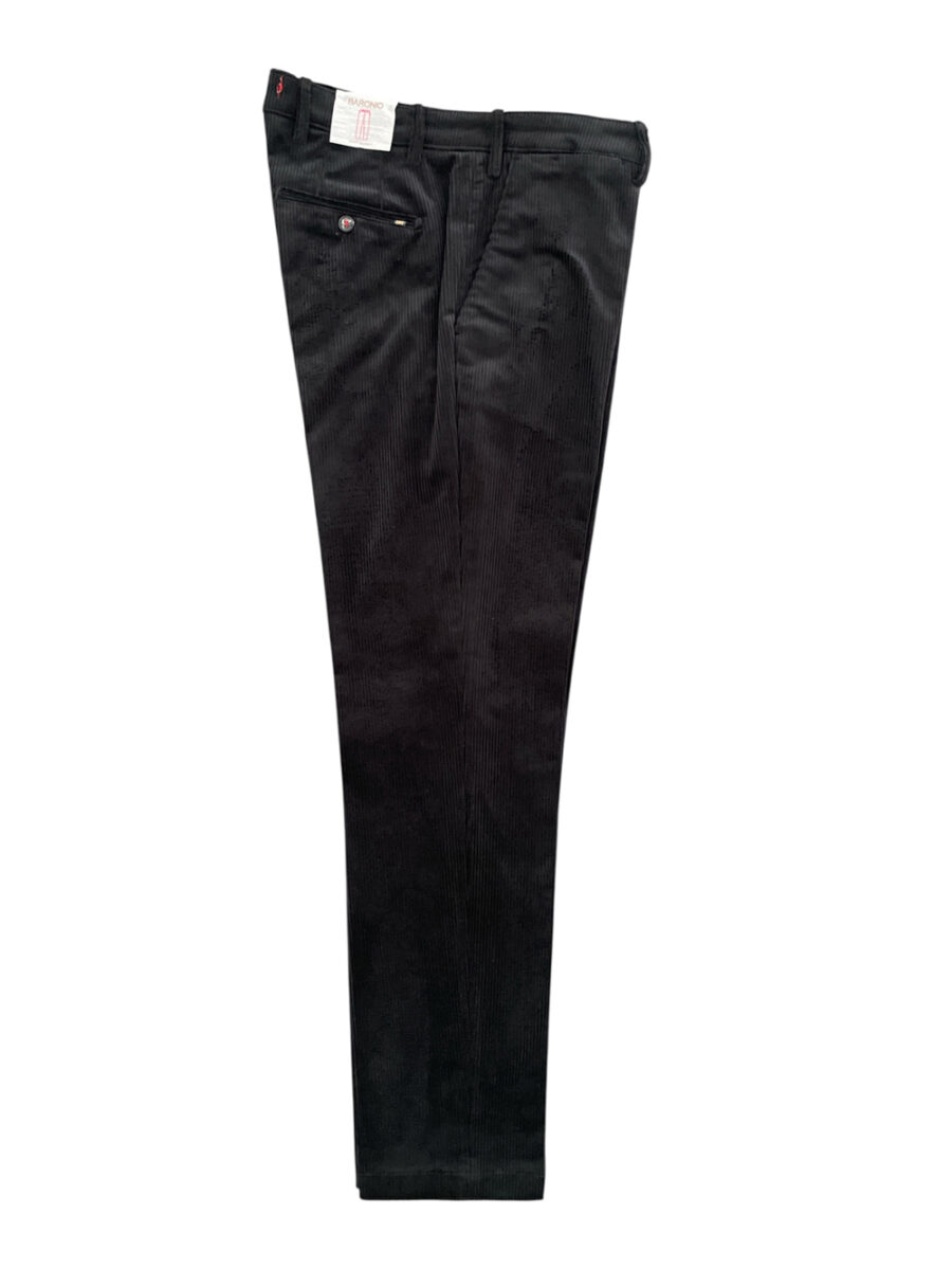 PANTALONE CHINO IN VELLUTO 500 RIGHE COLOR NERO