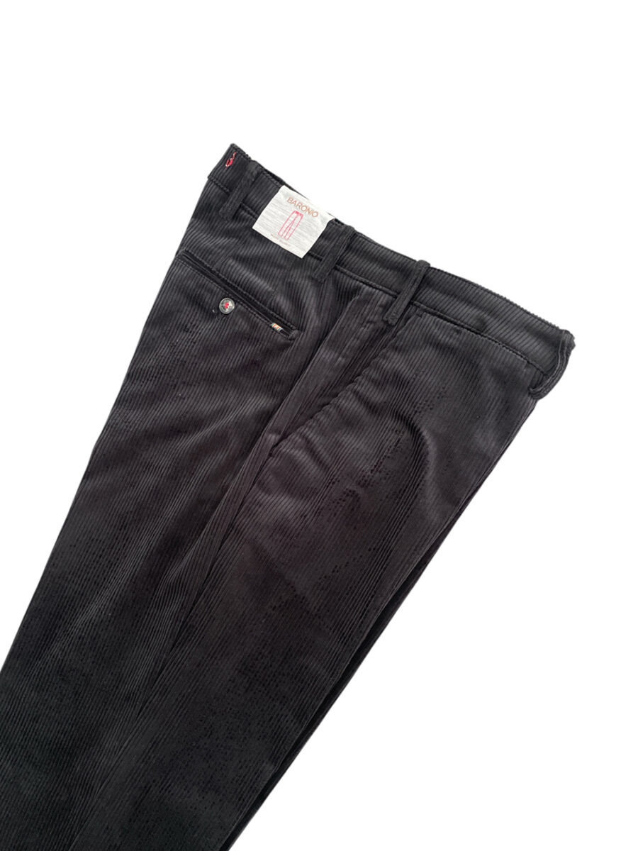 PANTALONE CHINO IN VELLUTO 500 RIGHE COLOR NERO - immagine 2