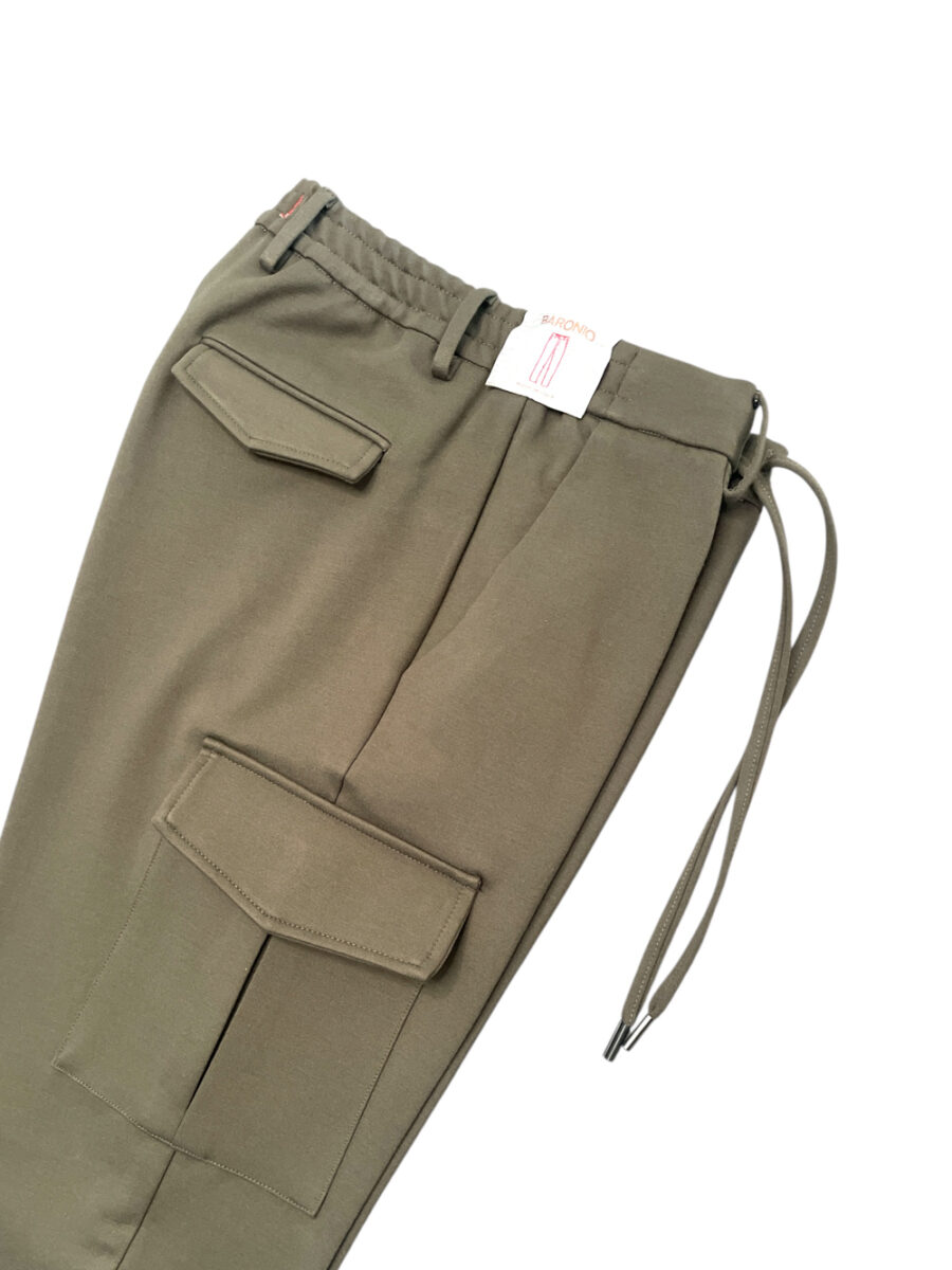 PANTALONE TASCA AMERICA COLOR VERDE MILITARE - immagine 2