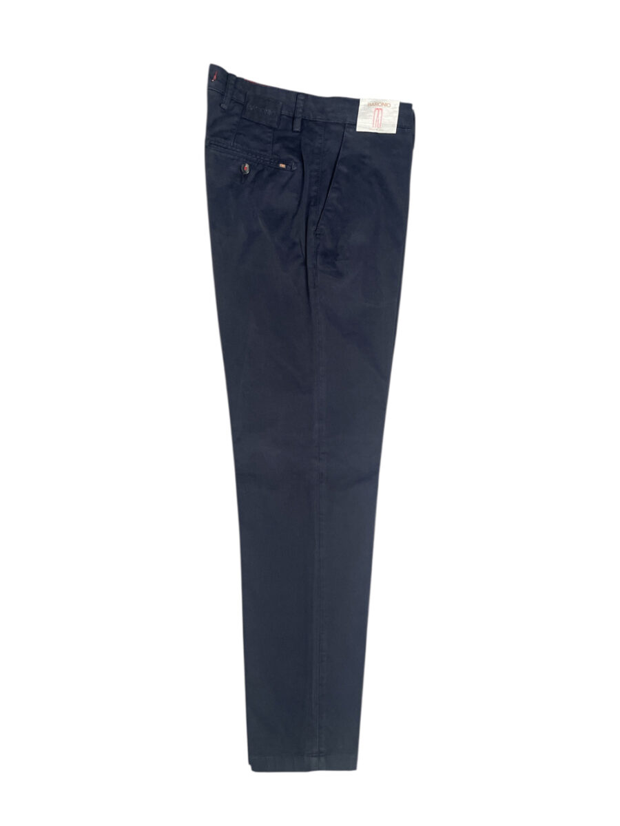PANTALONE CHINO IN RASO COLOR BLU SCURO