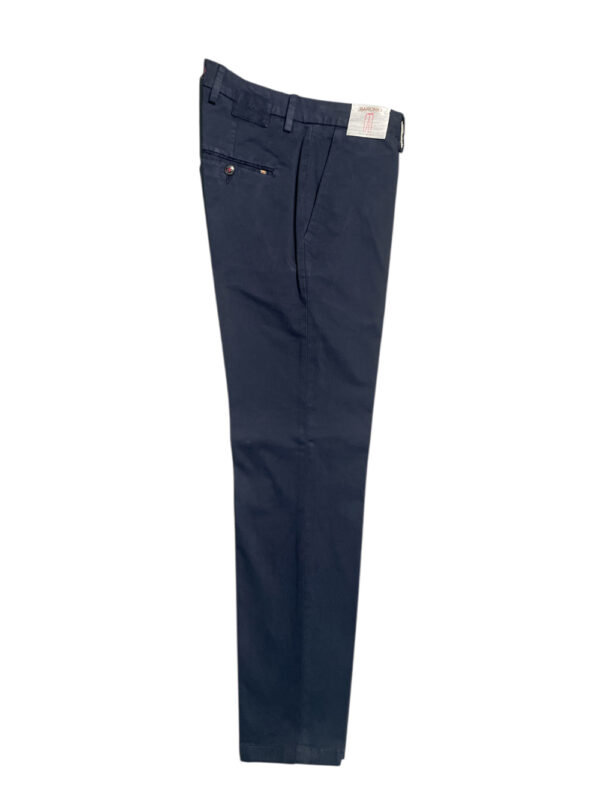 PANTALONE SLIM FIT IN RASO COLOR BLU SCURO