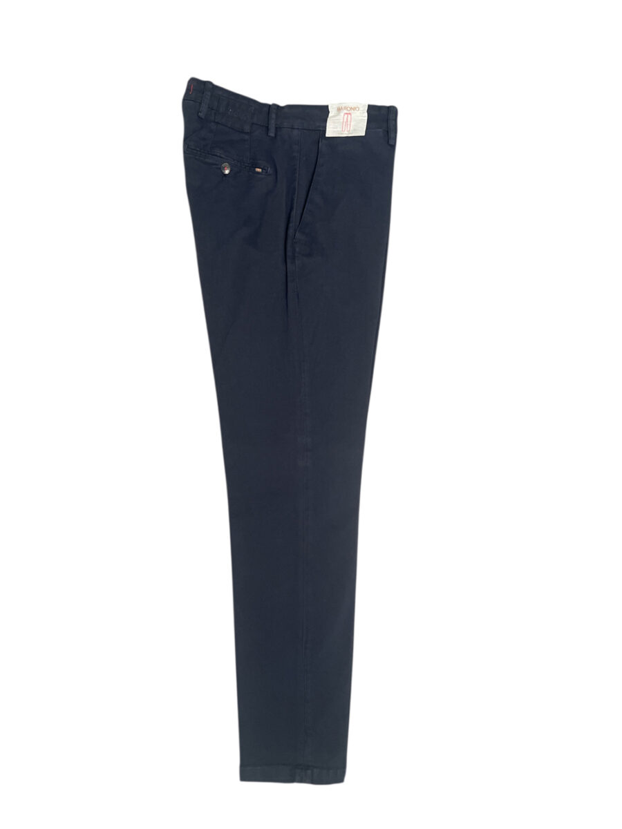 PANTALONE TASCA AMERICA IN GABARDINE REGULAR FIT COLOR BLU SCURO