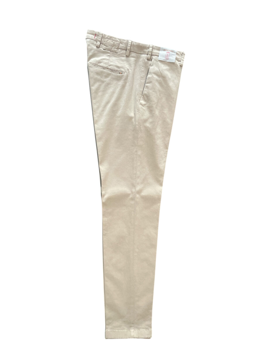 PANTALONE TASCA AMERICA IN GABARDINE SLIM FIT COLOR BEIGE
