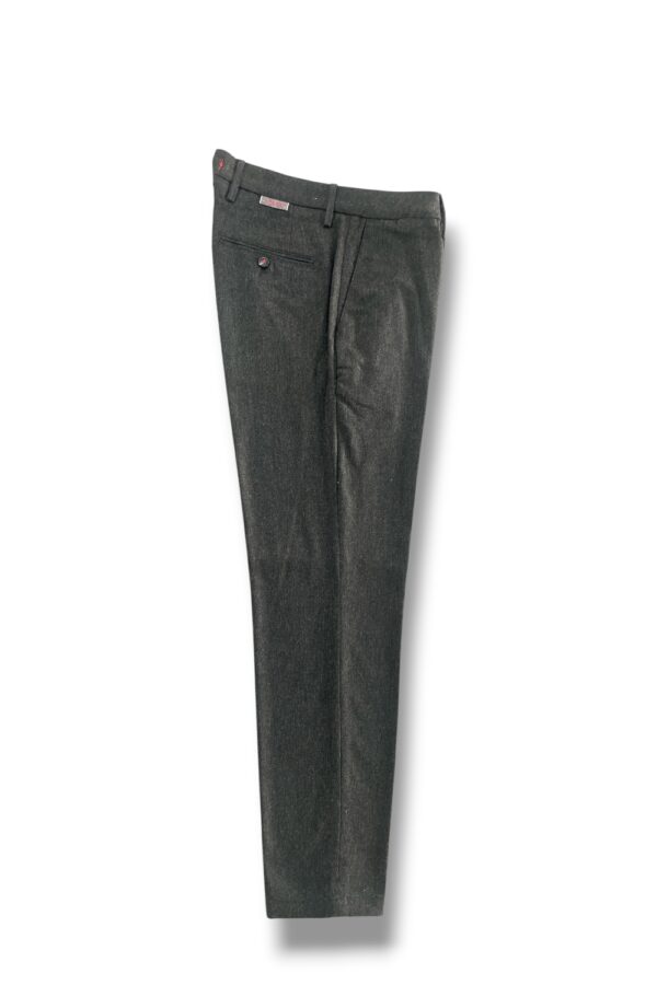 PANTALONE SARTORIALE IN FLANELLA LEGGERA COLOR GRIGIO SCURO