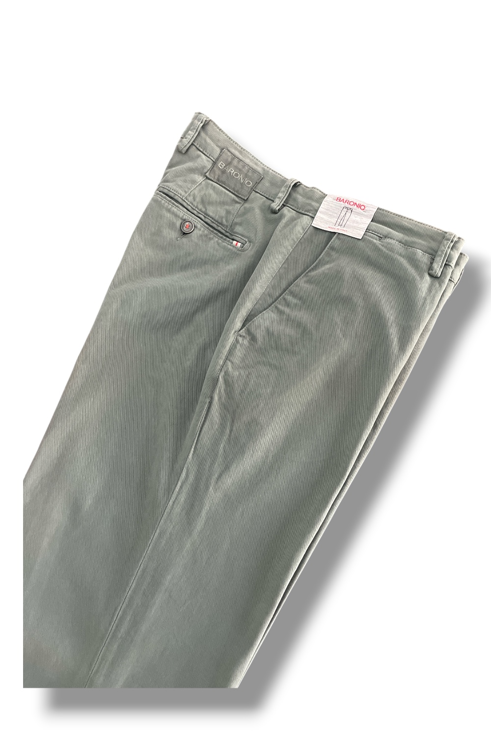 PANTALONE TASCA AMERICA IN GABARDINE REGULAR FIT COLOR VERDE OLIVA-12 - immagine 2