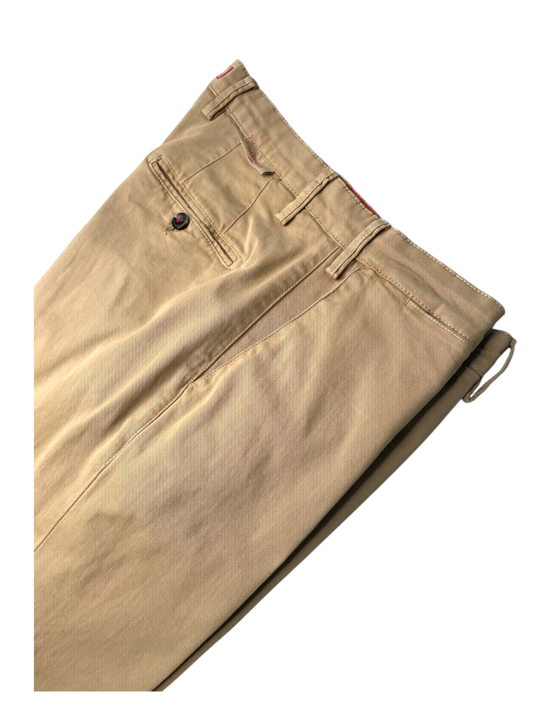 PANTALONE TASCA AMERICA IN GABARDINE REGULAR FIT COLOR FANGO-18 - immagine 2
