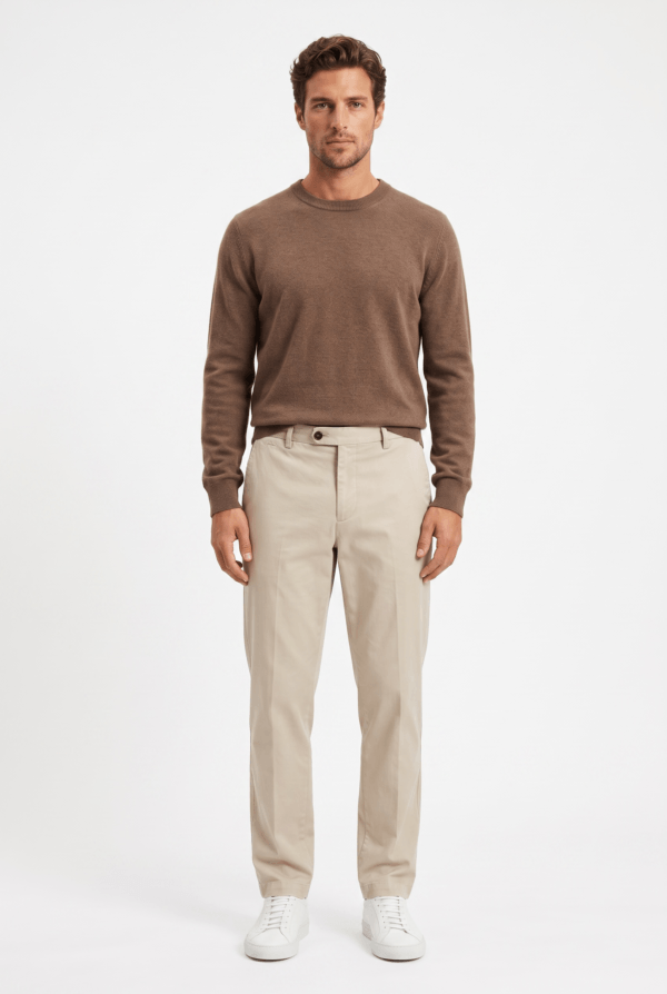 PANTALONE TASCA AMERICA IN GABARDINE REGULAR FIT COLOR BEIGE-09