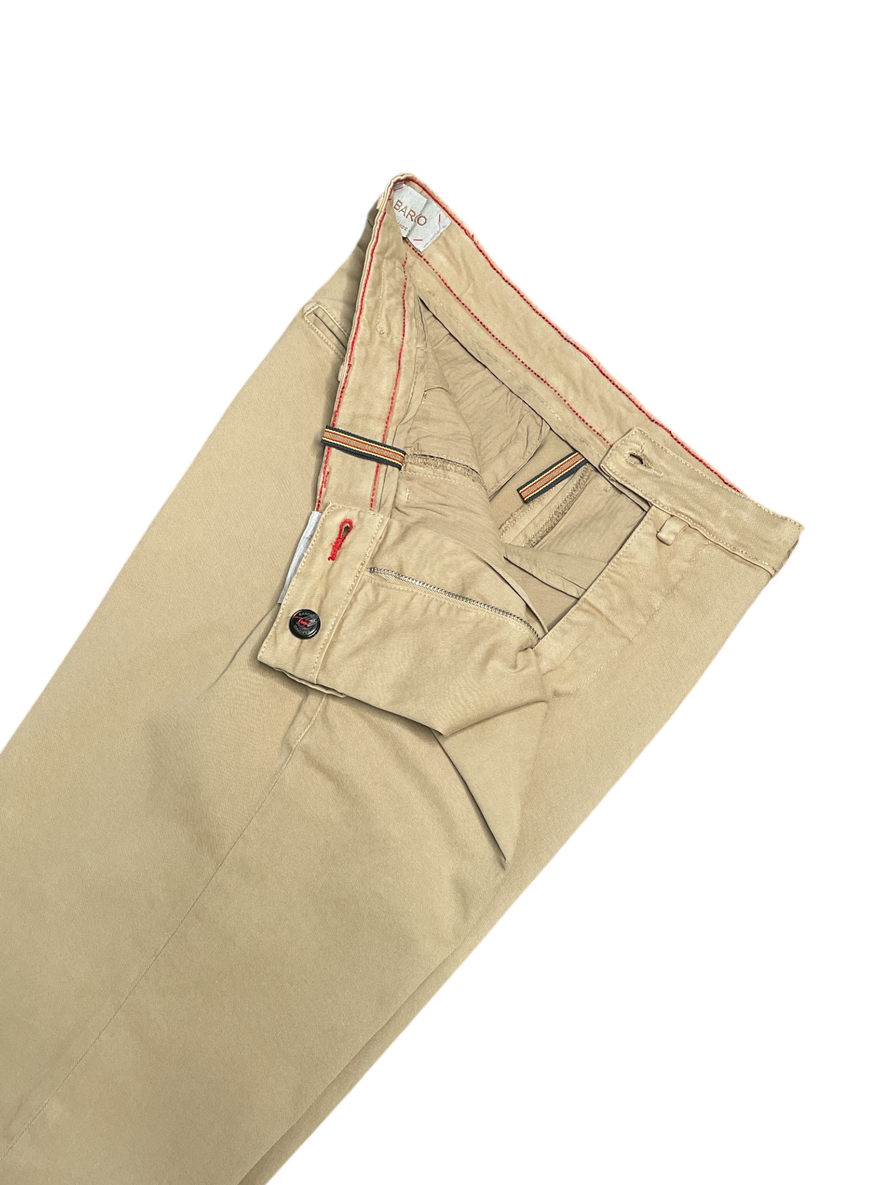 PANTALONE TASCA AMERICA IN GABARDINE REGULAR FIT COLOR BEIGE-09 - immagine 5
