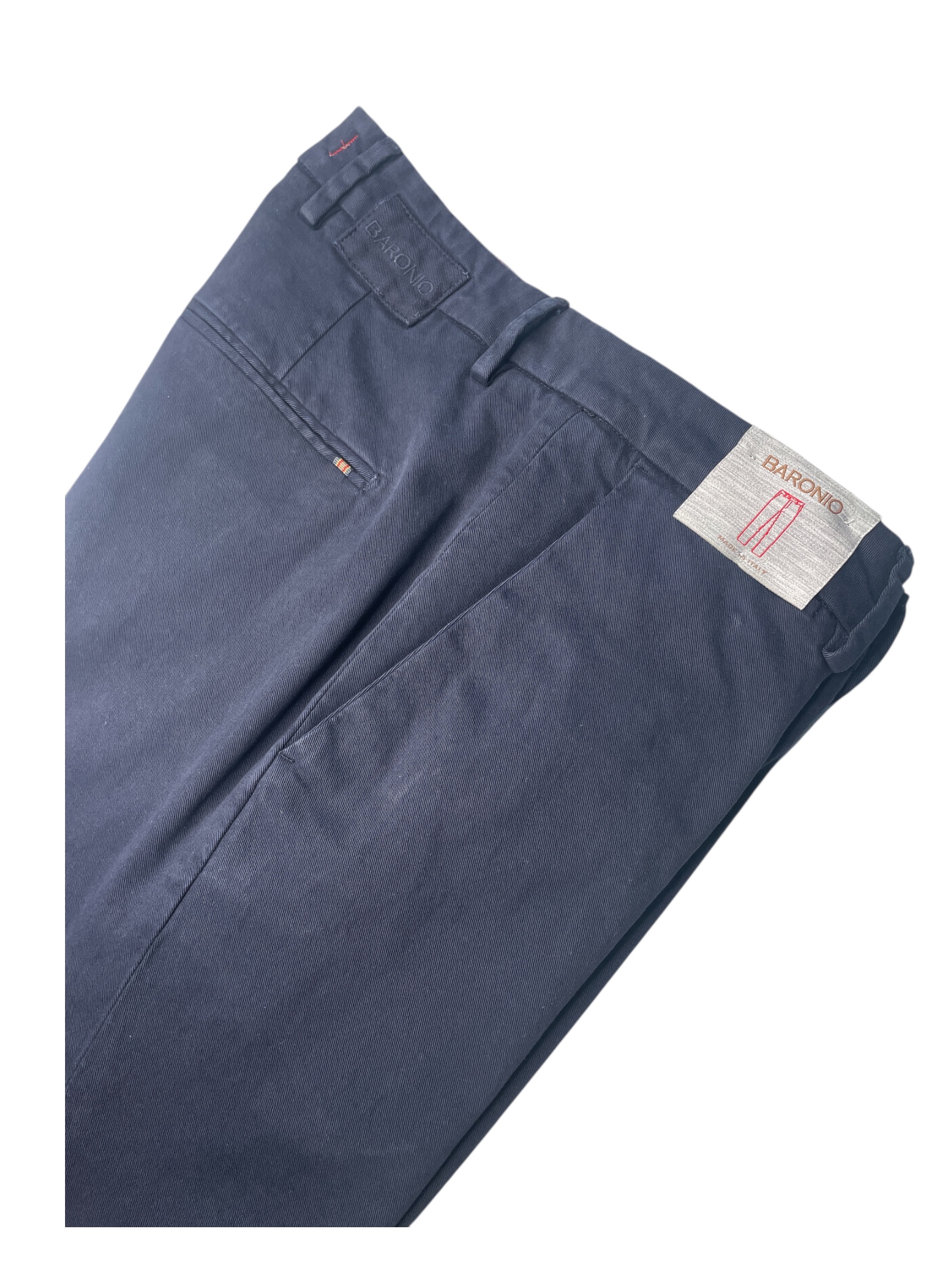 PANTALONE TASCA AMERICA IN GABARDINE SLIM FIT COLOR BLU SCURO - immagine 2