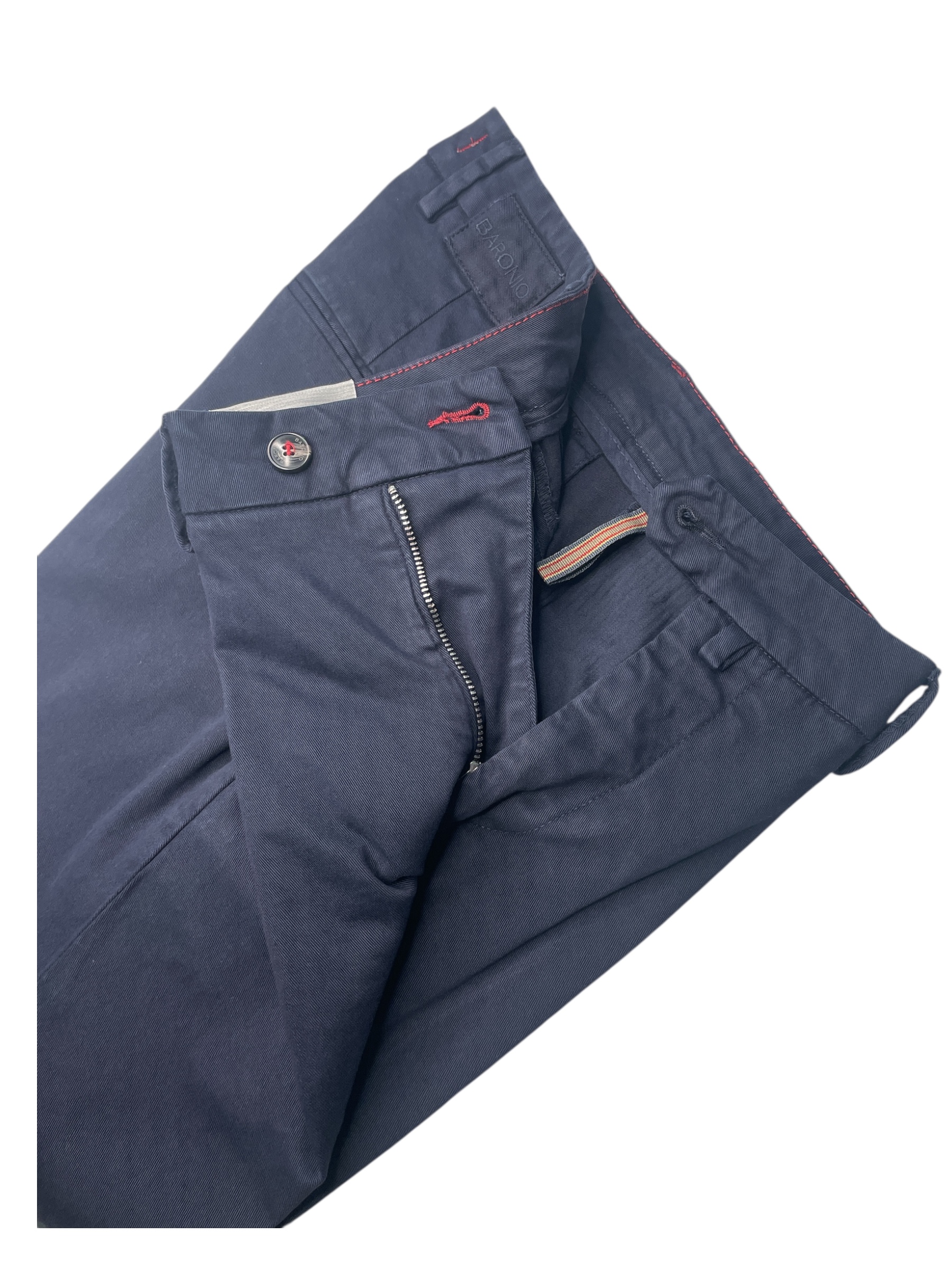 PANTALONE TASCA AMERICA IN GABARDINE SLIM FIT COLOR BLU SCURO - immagine 3