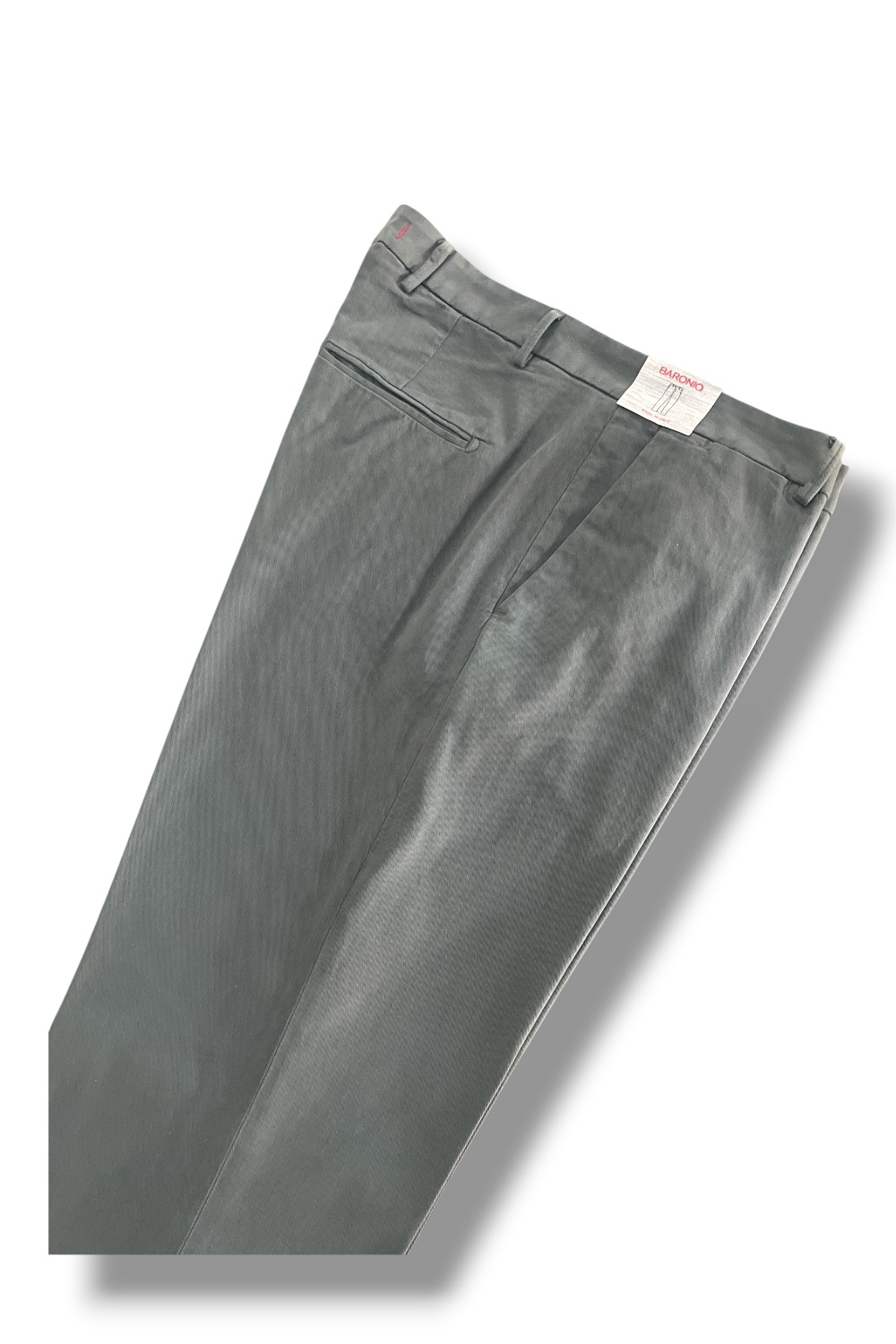 PANTALONE TASCA AMERICA IN GABARDINE SLIM FIT COLOR GRIGIO SCURO-04 - immagine 2