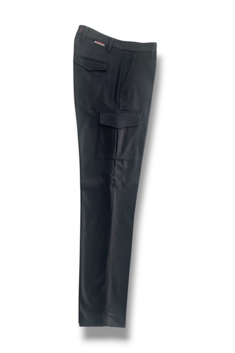 Pantalone cargo in lana Comfort fit color blu scuro - immagine 4