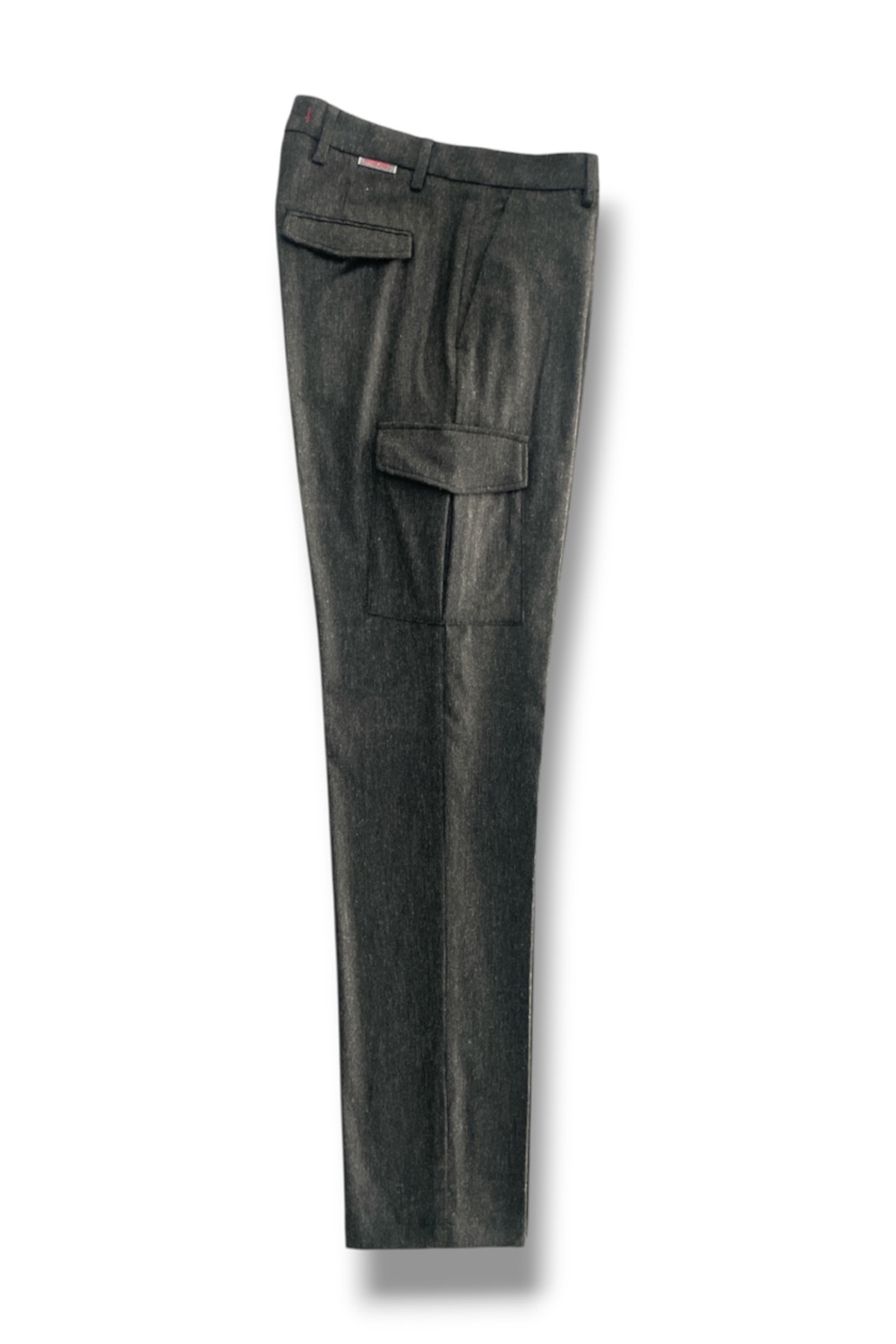 Pantalone cargo in lana Comfort fit color grigio scuro - immagine 3