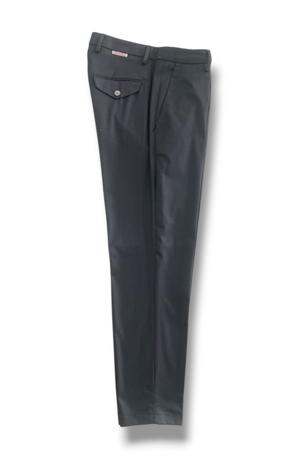 Pantalone con pattine Comfort fit in lana color blu scuro - immagine 3