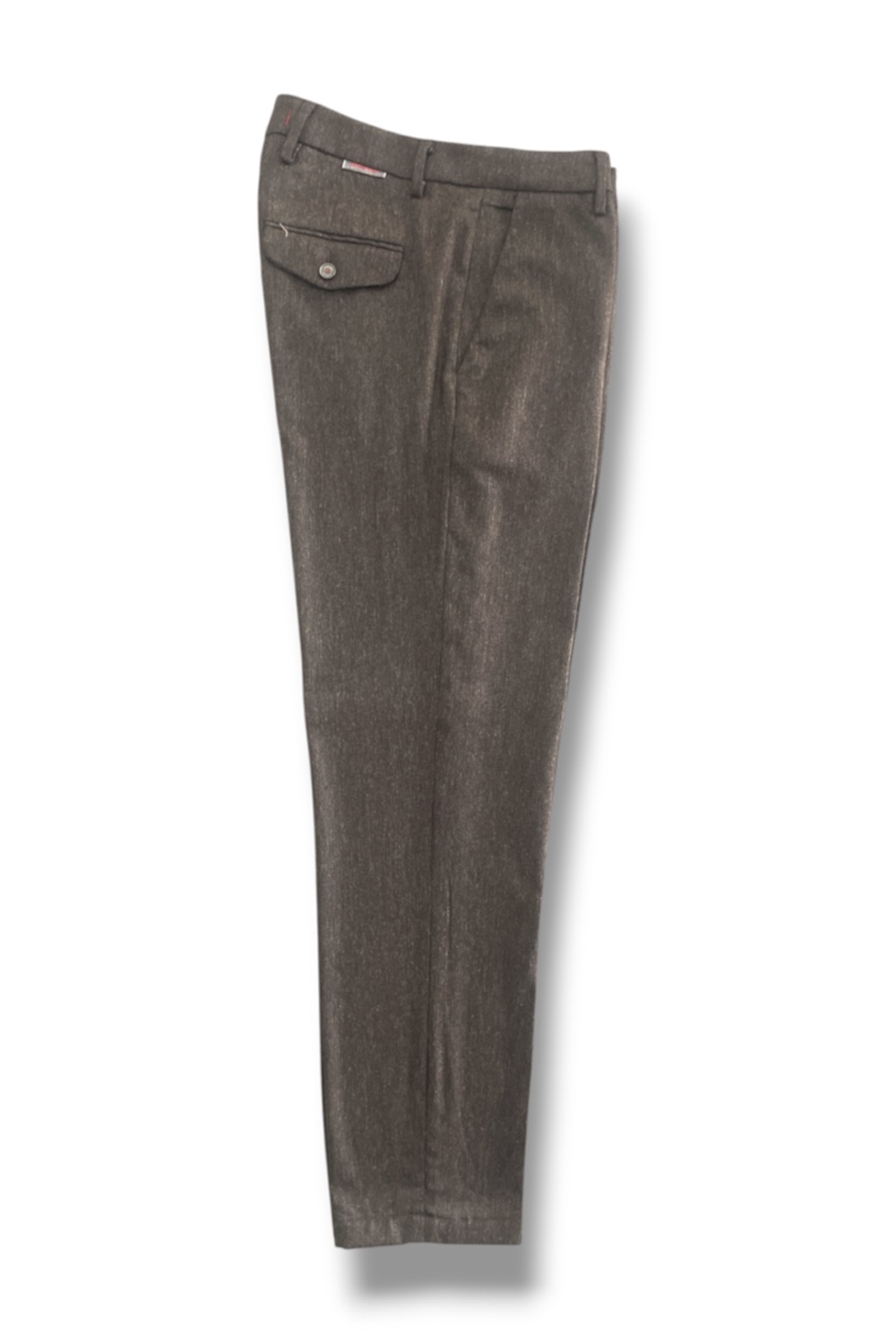 Pantalone con pattine Comfort fit in lana color moro - immagine 3