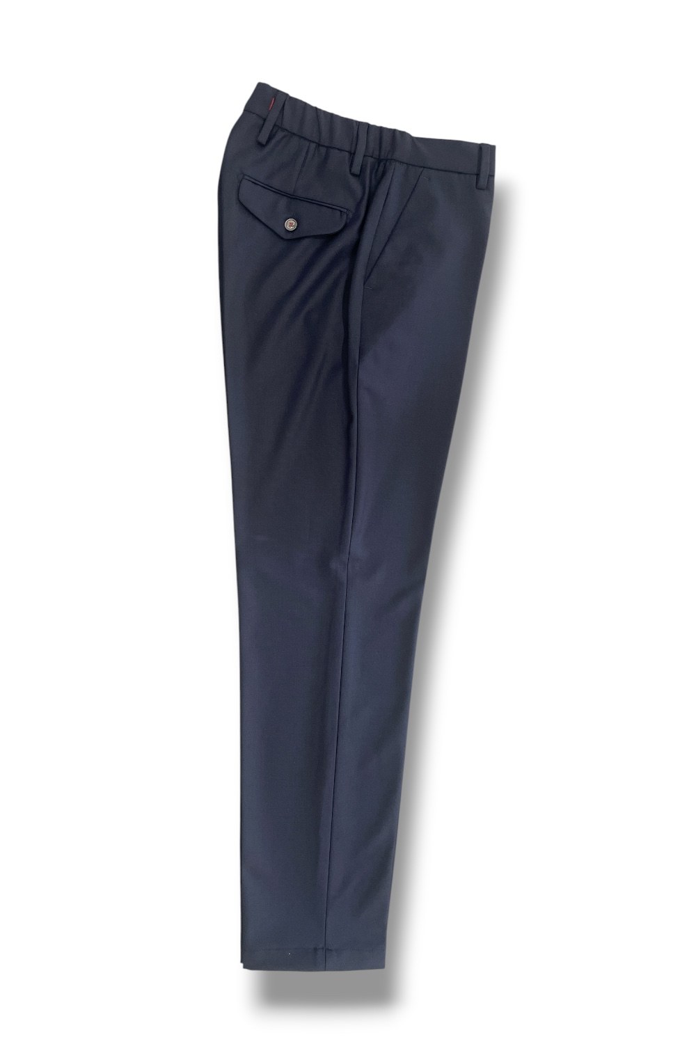Pantalone con coulisse e pinces in tasmania Comfort fit color blu scuro - immagine 3