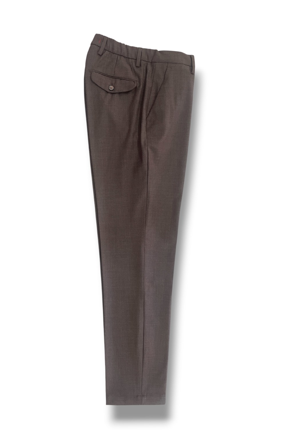 Pantalone con coulisse e pinces in tasmania Comfort fit color moro - immagine 3